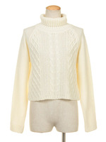 タートルショートニット