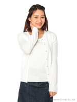 ビーズチェック柄ニットアンサンブル