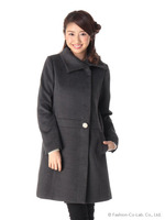 ビジューモチーフ付きシャギーコート