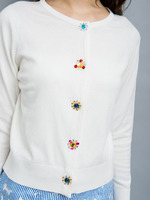 ラウンドビジューカーデ