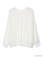 【NINE】サテンシャーリングTOPS