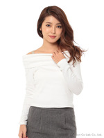 ビーズストラップオフショルダートップス