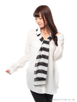 ボーダーストールチェックシャツ