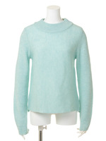 【LUX】 スタンドカラーあぜ編みKT(ミント)