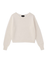 [L]ドロップショルダークロップドニット