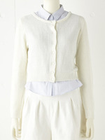 シャツINベロアニットTOP