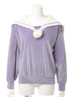 ベロアセーラートップス