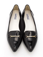 【PURE SOEUR】ポインテッドゴールドアクセントフラットシューズ