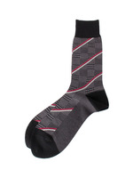 チェックレジメンタル柄ドレスソックス