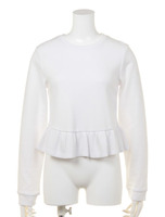 ショートぺプラムトレーナー