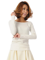 シンプルリブトップス