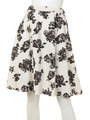 ジャガード花柄フレアスカート