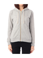 フード裏レース切り替えジップアップパーカー