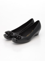 フラワーモチーフデザインレインパンプス