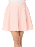 後ろリボン配色フレアスカート