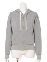 裏毛パーカーゴールドジップ