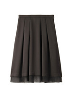[S]レイヤード風ミモレ丈プリーツスカート
