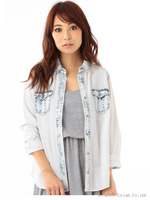 Ladyダンガリーシャツ