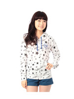 スタープリントフード付きパーカ