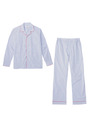 パジャマブロード青ストライプ上下セット