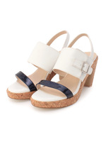 メタリック配色ストラップサンダル