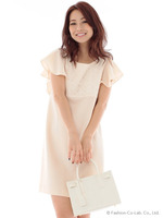 ラッフルスリーブワンピース