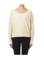 ラメ使いドロップショルダーニット