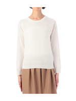 編み地切り替えラグランスリーブニット