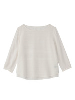 [L]メッシュボーダーブラウス