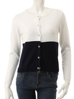 【ECURY】バイカラーカーディガン