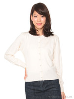 ∞ビジュー釦カーディガン