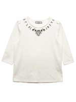 カラービジュー7分袖TOPS