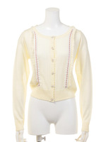 レーススカラップニットカーディガン