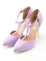 Tストラップパステルパンプス