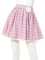 パステルチェックスカート