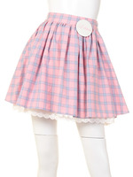 パステルチェックスカート