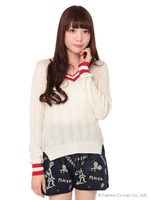 ラインケーブルVニットプルオーバー