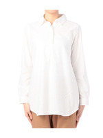 ロング丈スキッパーブラウス