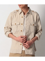 麻サファリシャツ