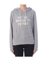 杢調裏毛かすれロゴパーカー