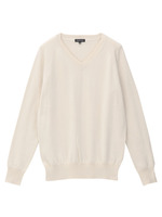 コットンVネックニット