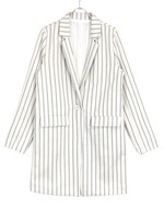 ストライプチェスターコート