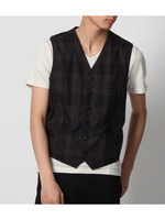 ダークマドラスチェックベスト