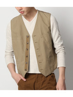 バック切り替えVネックベスト