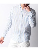 フランダースリネンストライプシャツ