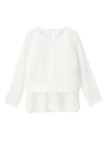 格子柄切り替えブラウス