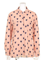 【4OUR DREAMERS】HEART PRINT L/S SHIRT