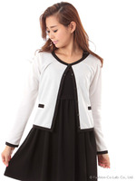 カット配色カーディガン