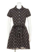 BeBeハートdress/ブラック×オフ