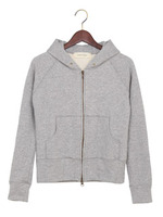 JC 14 吊り編み裏毛チビZIPフードパーカー/NATURAL